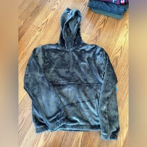Columbia Gray soft fleece jacket pull over NWT size small